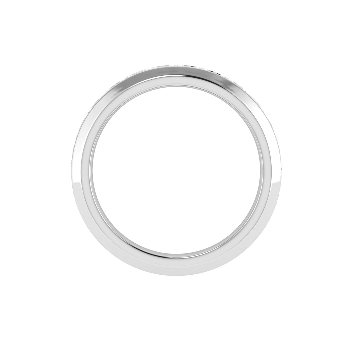 Pavé Moissanite Wedding Band White Gold